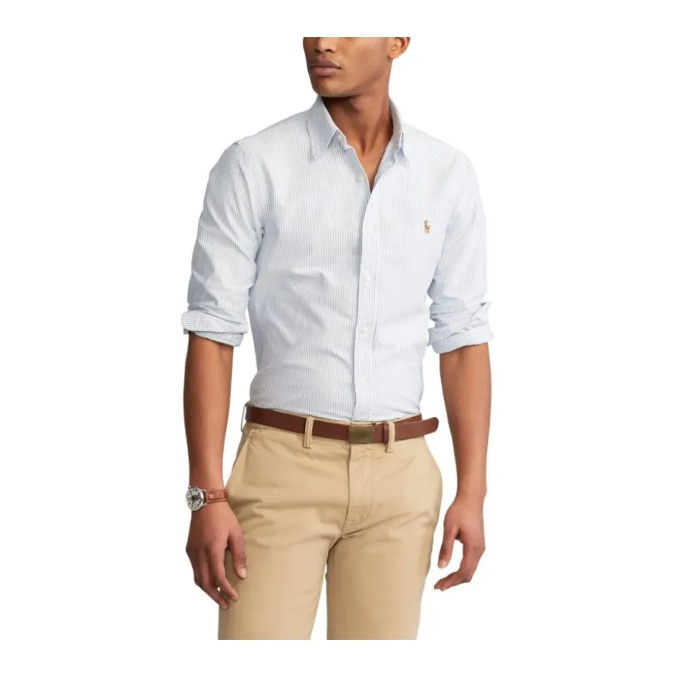Slim Fit Oxford Skjorte - Striper