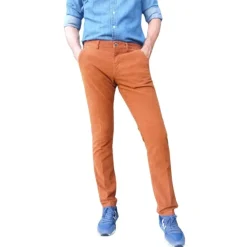 Slim Fit Velvet Cotton Chino Pants