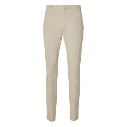 Slim Linen Trousers with Logo
