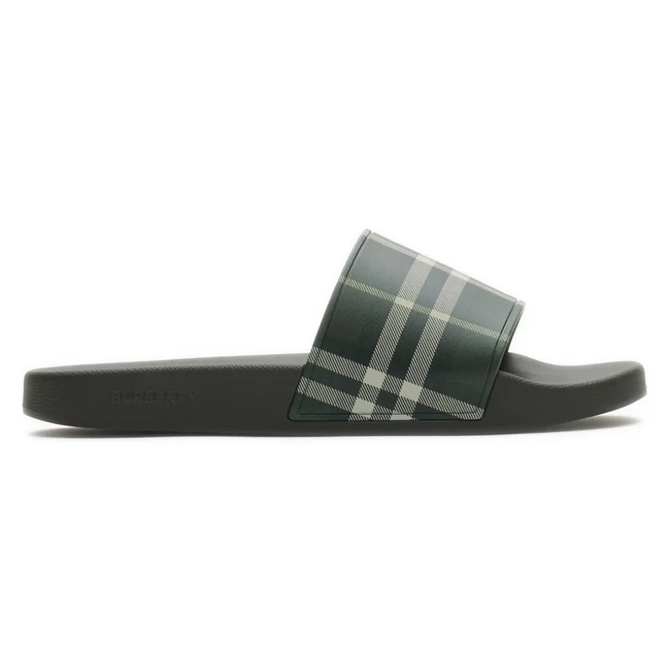 Slip-on sandaler med ruter