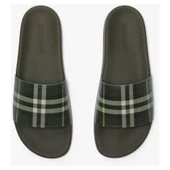 Slip-on sandaler med ruter
