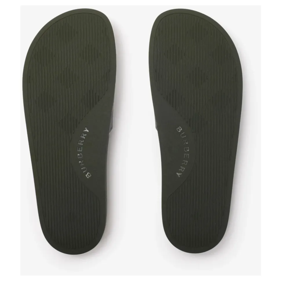 Slip-on sandaler med ruter