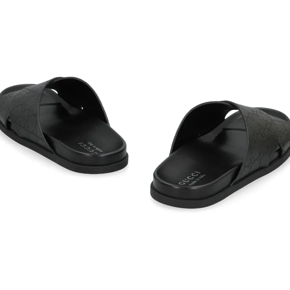 Slippers i skinn