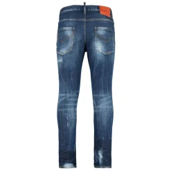 Slitte 5-lommers Jeans med Metall Detaljer