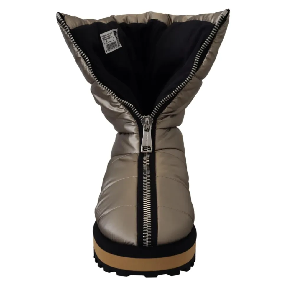 Sølv Vinter Mid Calf Støvler