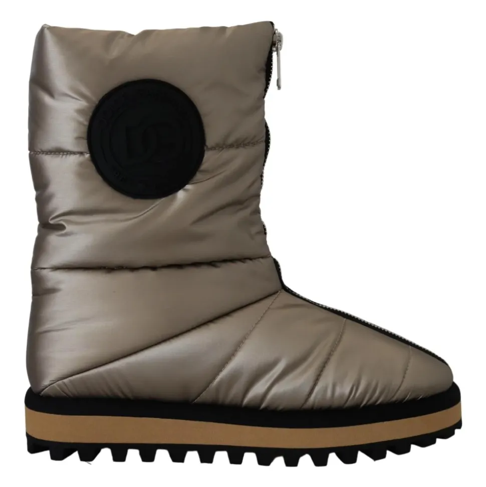 Sølv Vinter Mid Calf Støvler