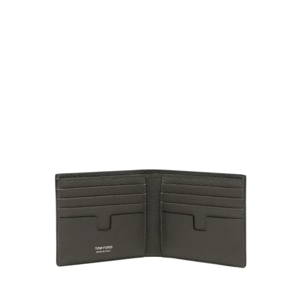 Soft Grain Leather T Line Classic Bifold Wallet