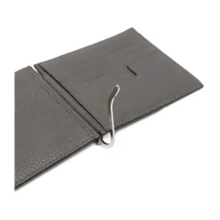 Soft Grain Leather T Line Money Clip Wallet
