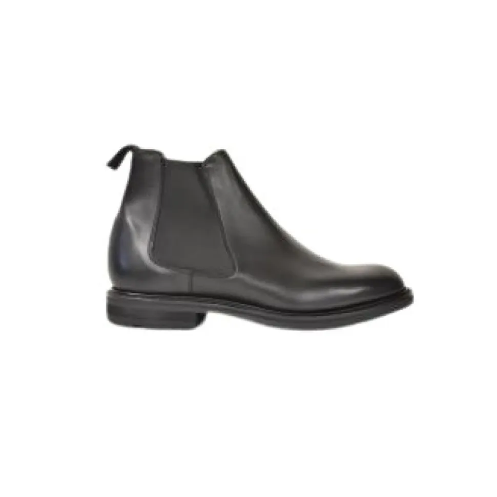 Sorte Chelsea-støvletter i skinn