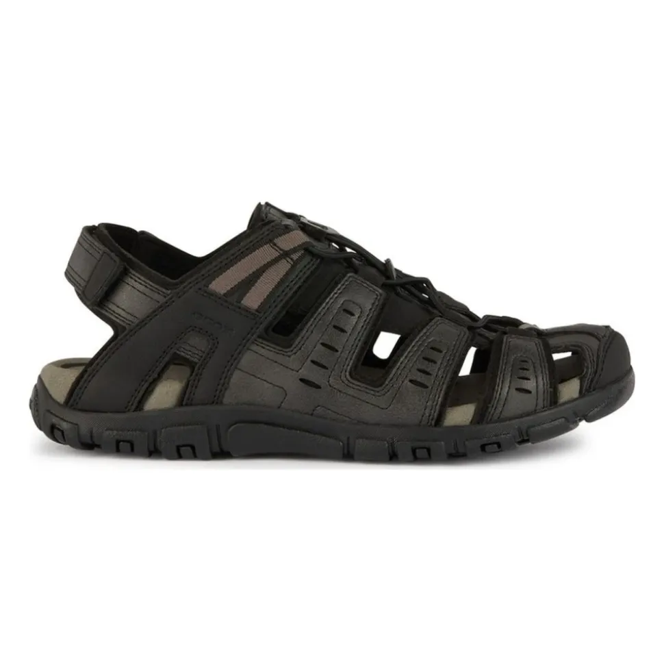 Sorte Flate Strada Sandaler