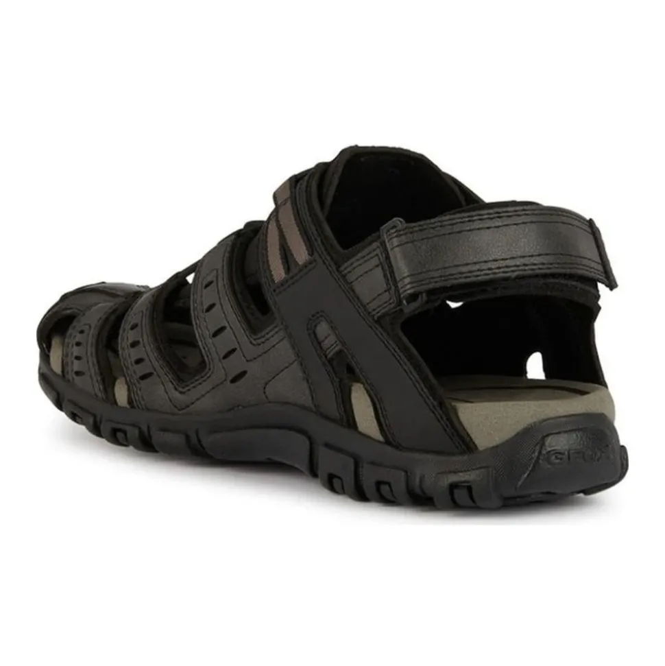 Sorte Flate Strada Sandaler