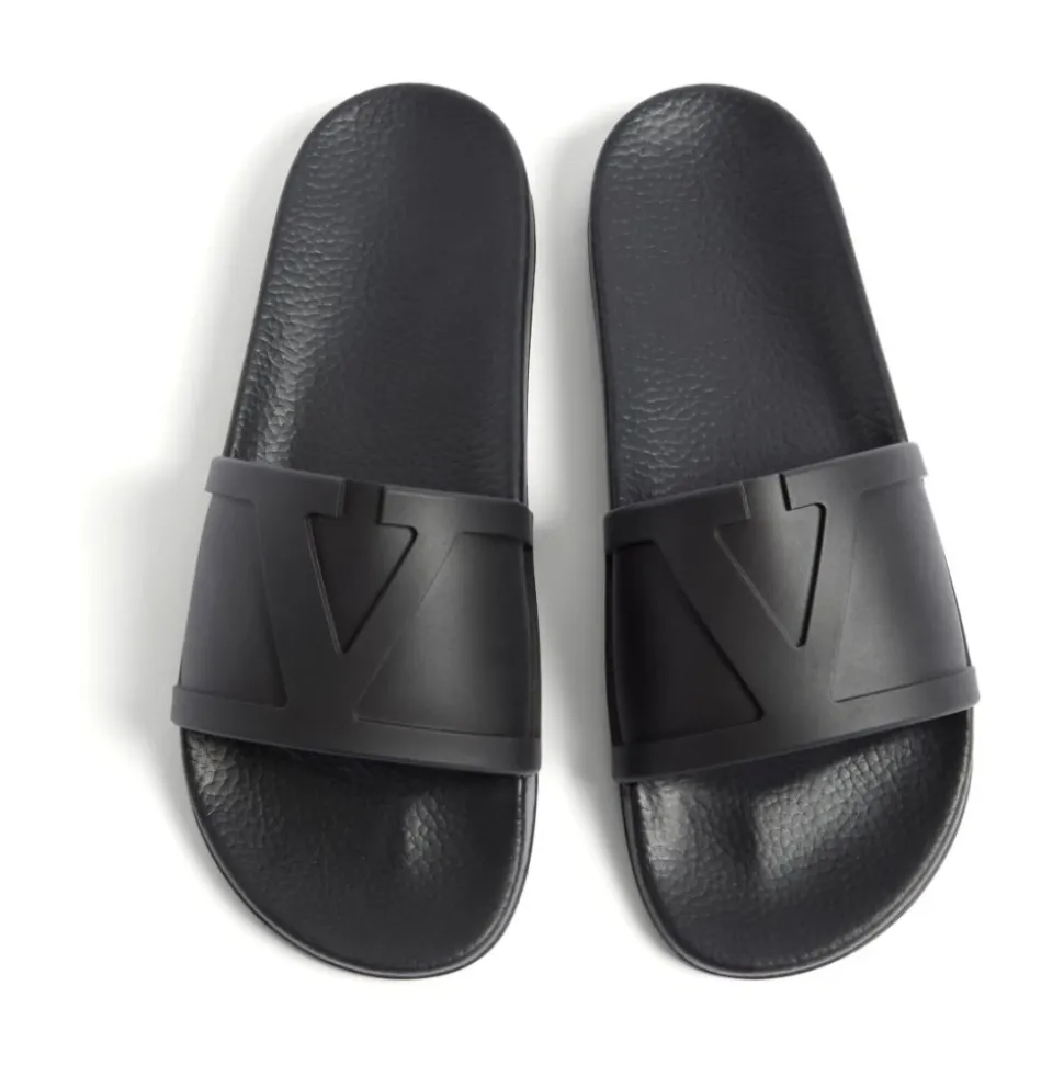 Sorte VLogo Signature Flate Sandaler