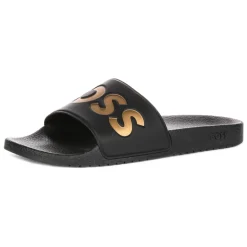 Sort Gull Slide Sandaler Menn