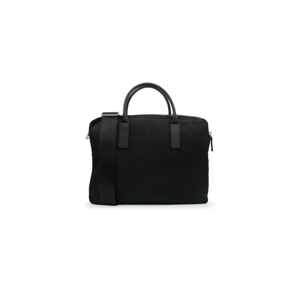 Sort nylon laptopveske