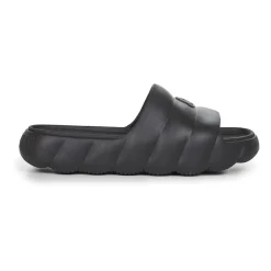 Sort Quiltet Slip-On Sandaler
