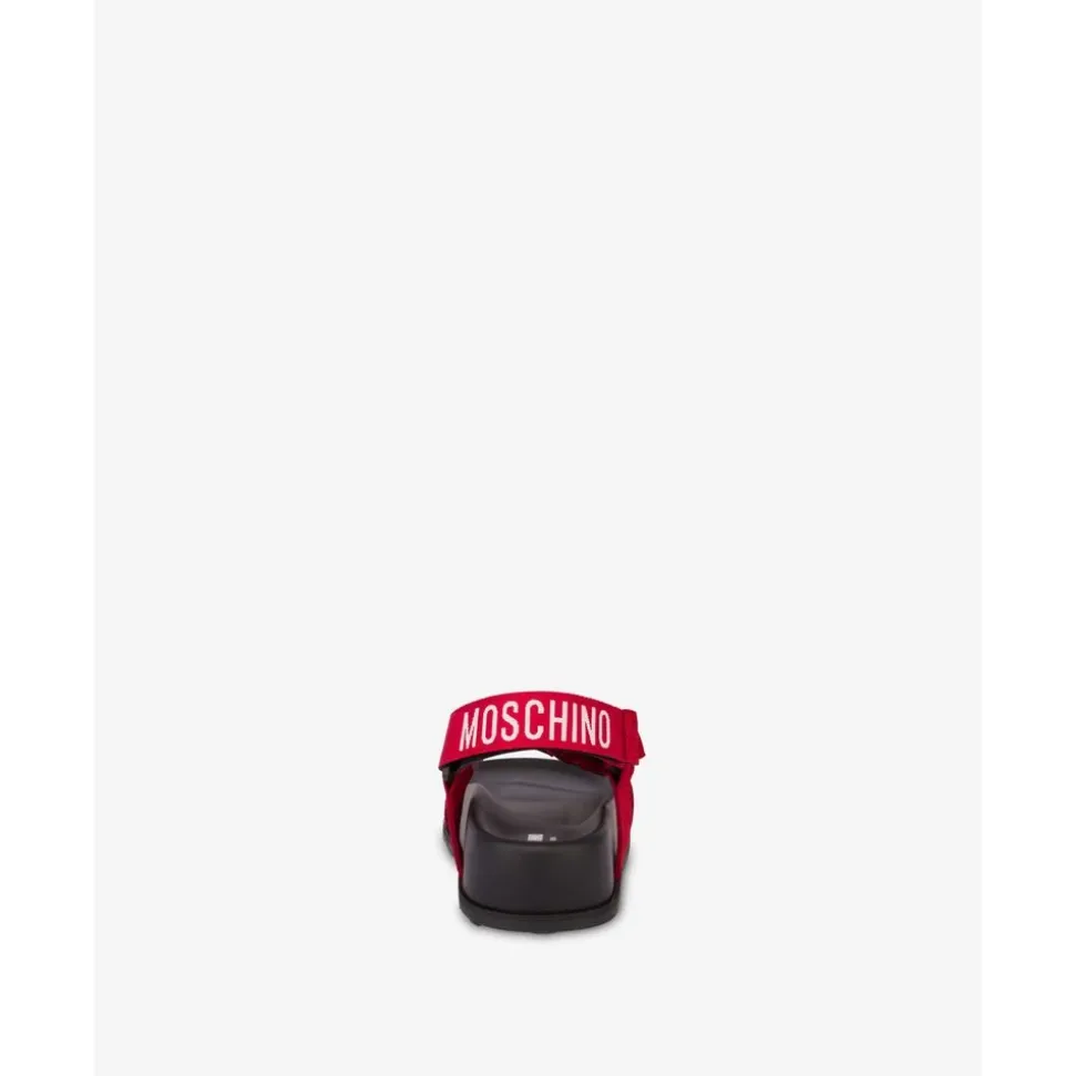Sporty Sandaler i Semsket Skinn