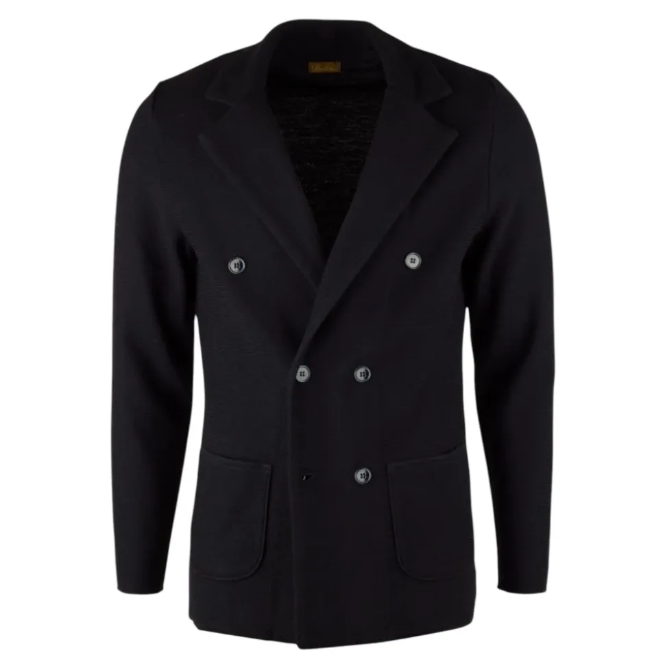 Strikket Blazer med Dobbel Knepping