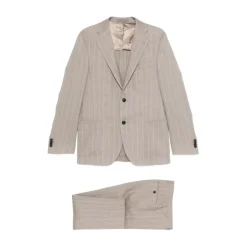 Stripet dress i lin/ull