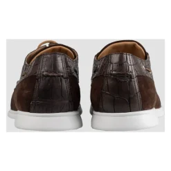 Suede Loafers med Krokodilledetaljer