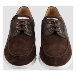 Suede Loafers med Krokodilledetaljer