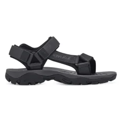 Svart Casual Åpne Flate Sandaler
