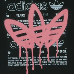 Svart Crew Neck Tee med Logo Print