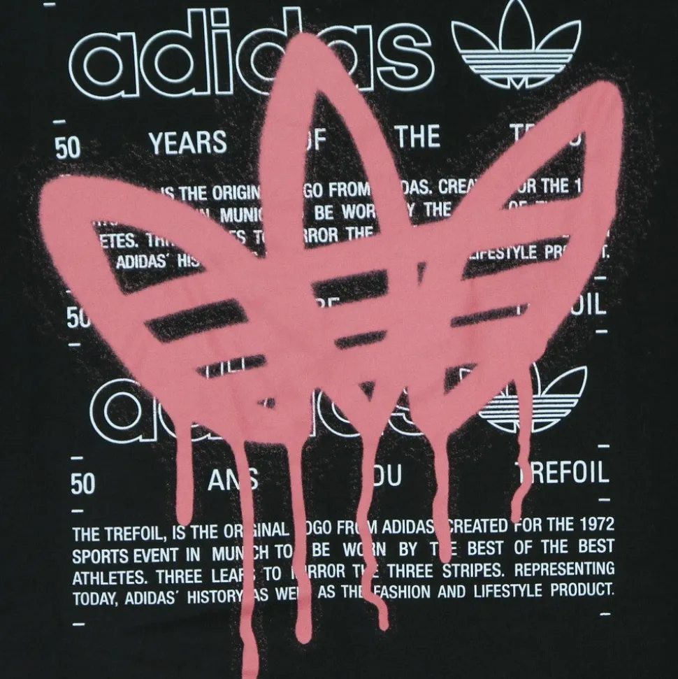 Svart Crew Neck Tee med Logo Print