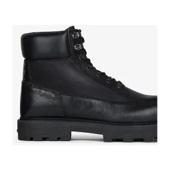 Svarte Boots med Polstret Krage