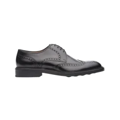 Svarte Brogue Skinn Sko