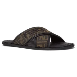 Svarte Sandaler med FF Motif