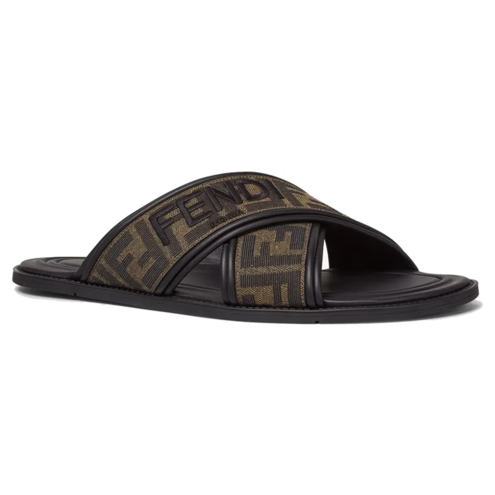Svarte Sandaler med FF Motif