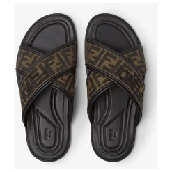Svarte Sandaler med FF Motif