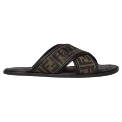 Svarte Sandaler med FF Motif