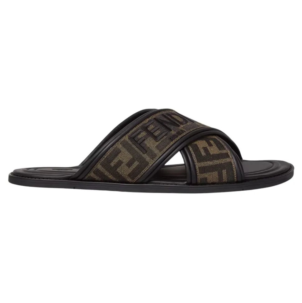 Svarte Sandaler med FF Motif