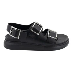 Svarte Sandaler med Justerbare Spenner