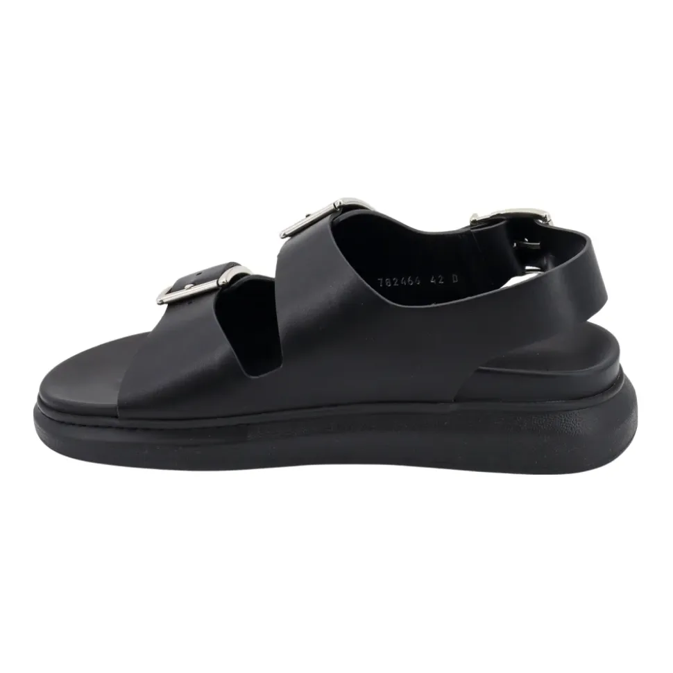 Svarte Sandaler med Justerbare Spenner