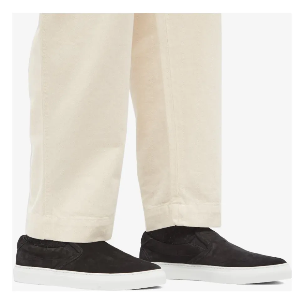 Svarte Semskede Slip-On Sneakers
