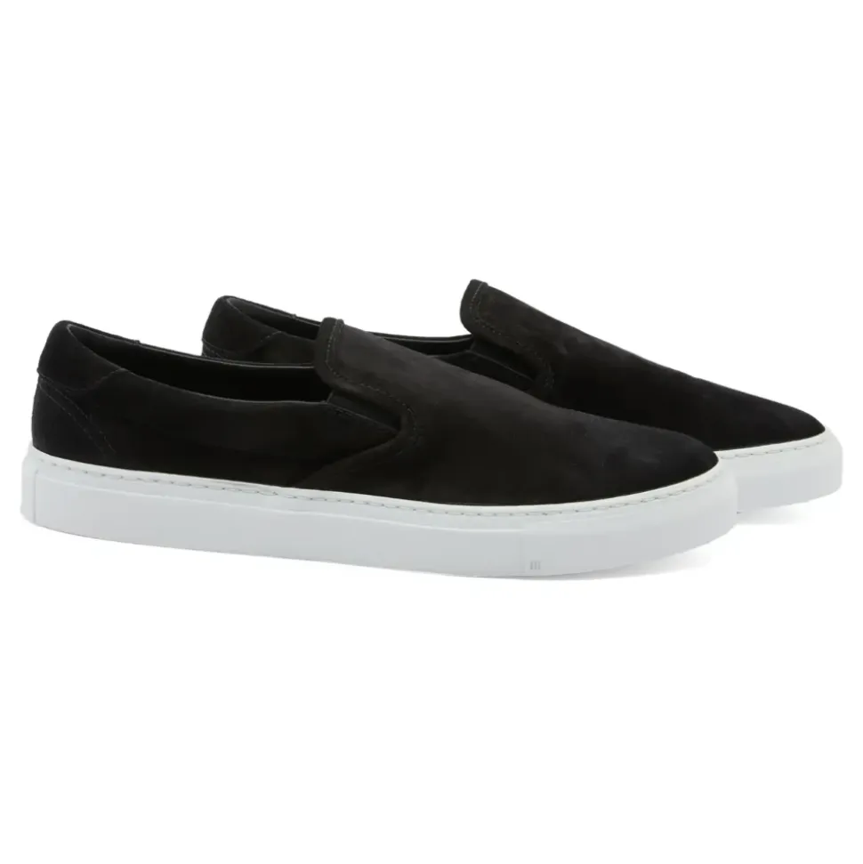 Svarte Semskede Slip-On Sneakers