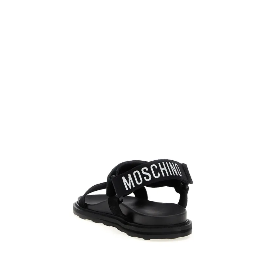Svart Logo Sandal