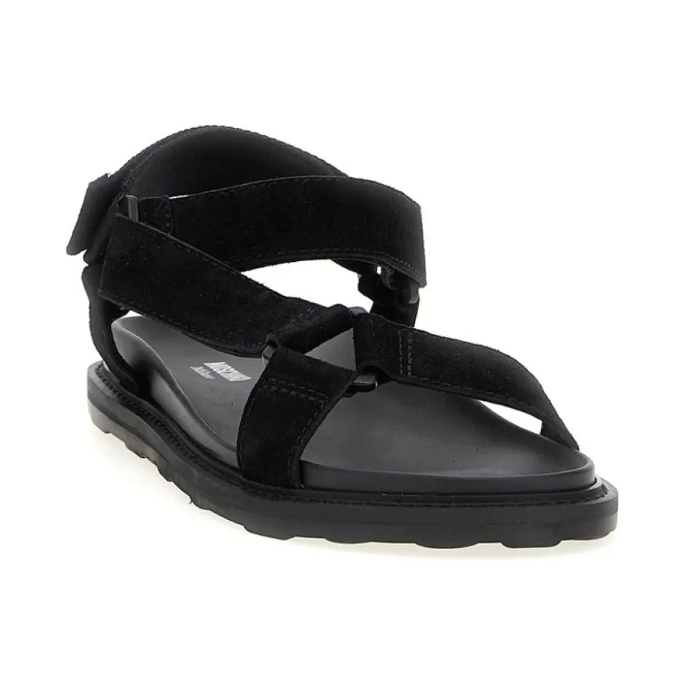 Svart Logo Sandal
