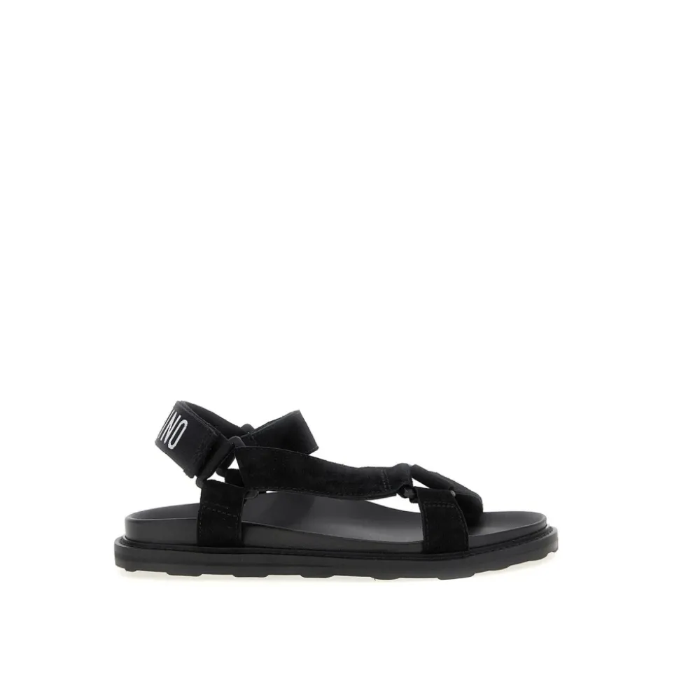 Svart Logo Sandal