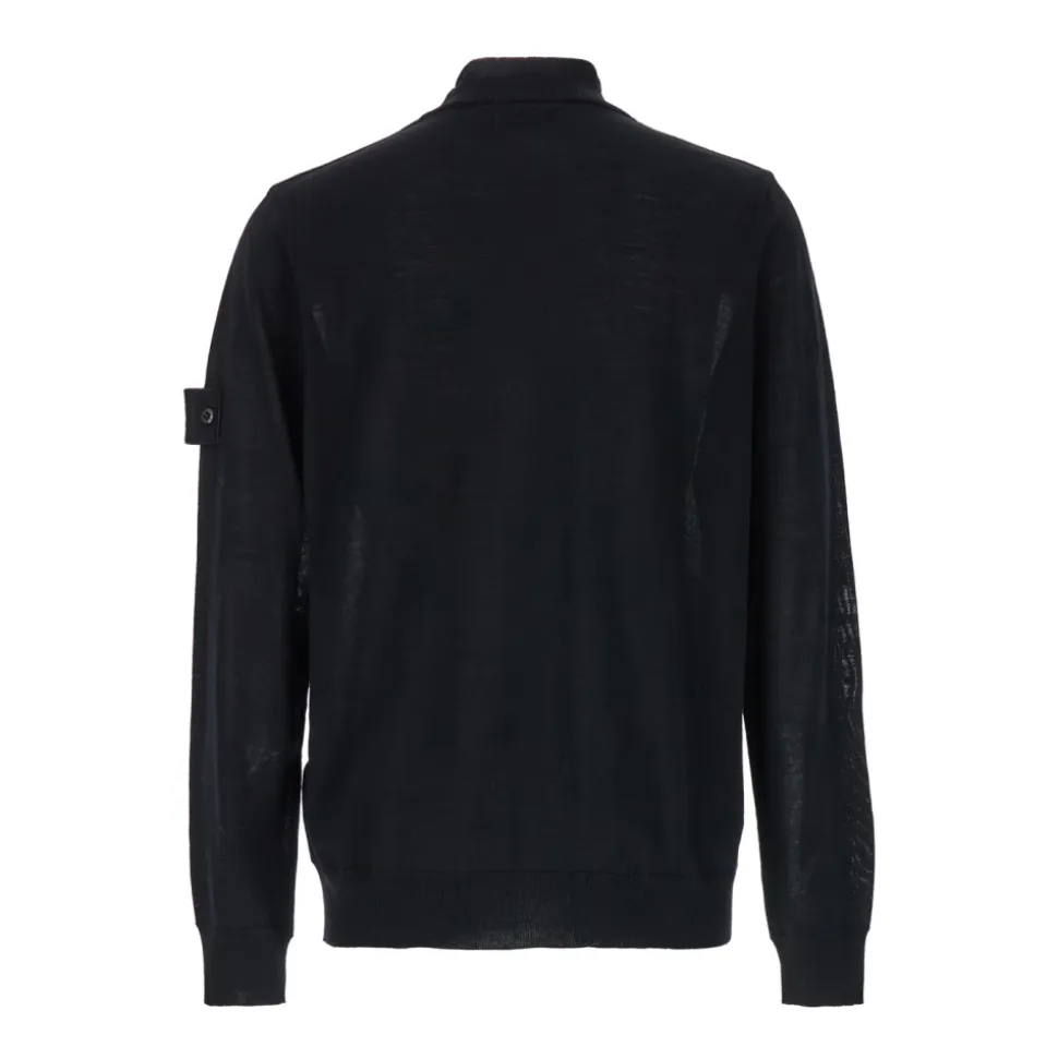 Svart Merinos Girocollo Sweaters