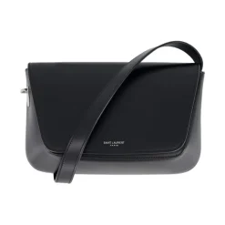 Svart skinn crossbody-veske