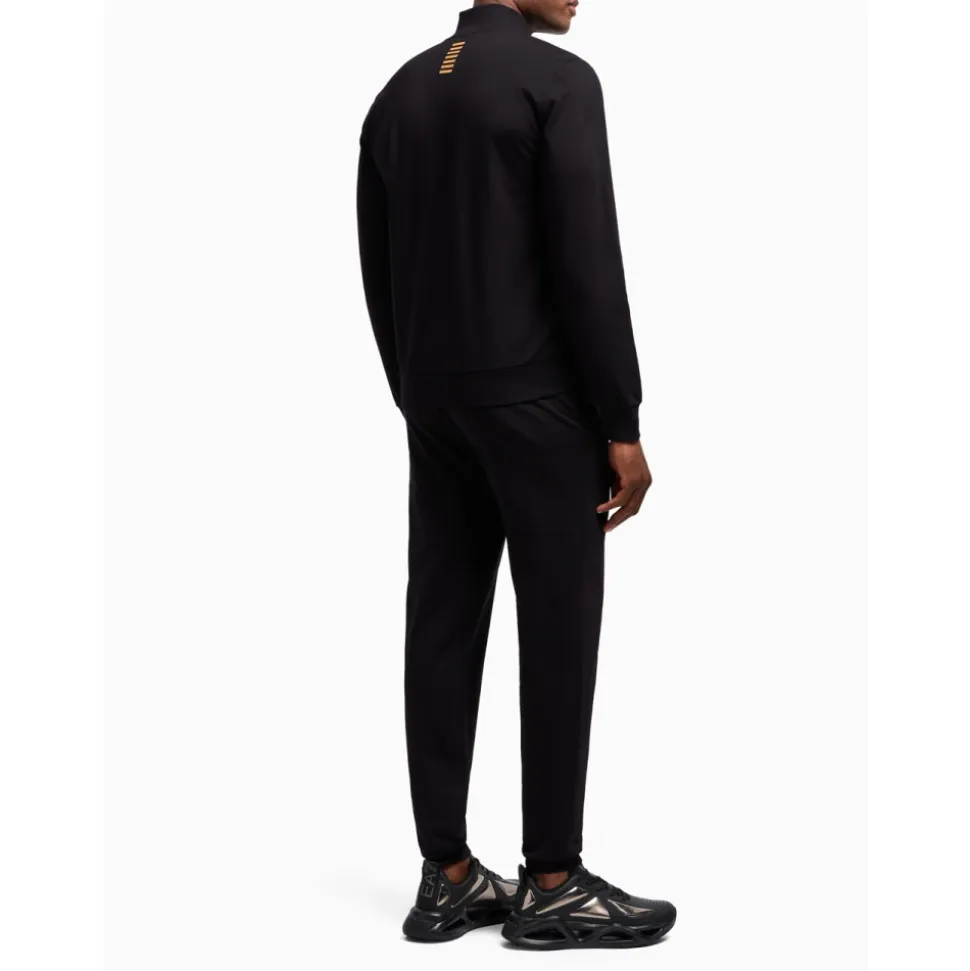 Svart Sporty Treningsdress Sett