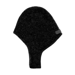 Svart Ullblanding Capuche Lue