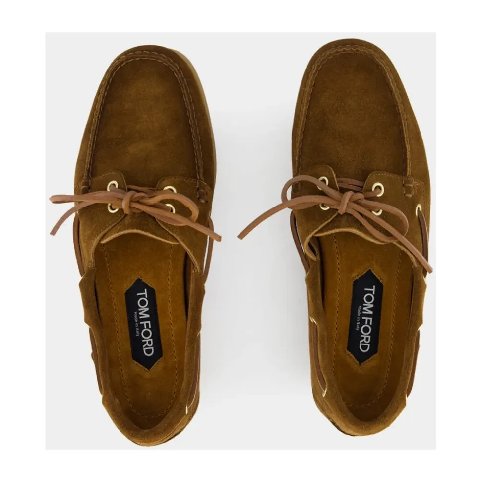 Tobakkbrun Semskede Loafers
