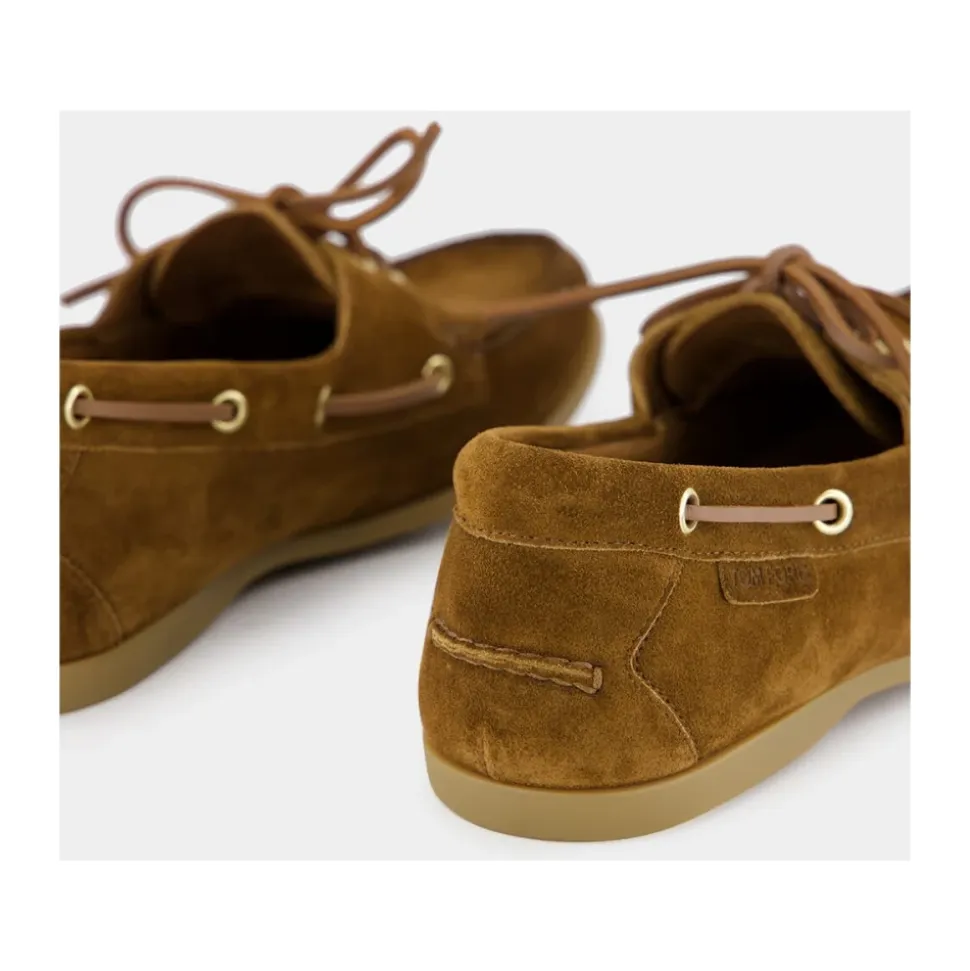 Tobakkbrun Semskede Loafers