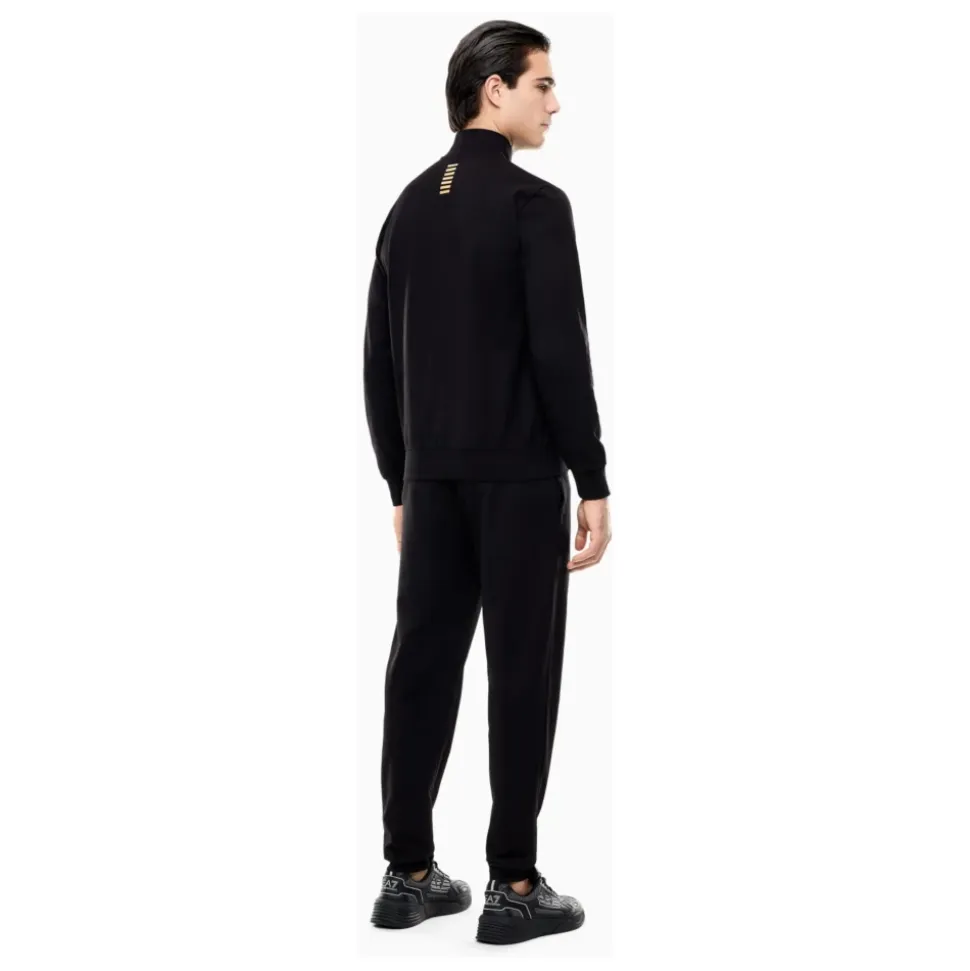 Tracksuit med glidelås og brystlogo