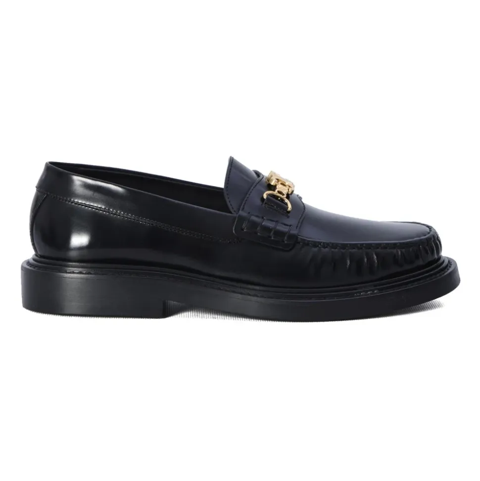Triomphe Loafers med Gull-tone Logo