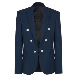 Twill-jakke med 6 knapper